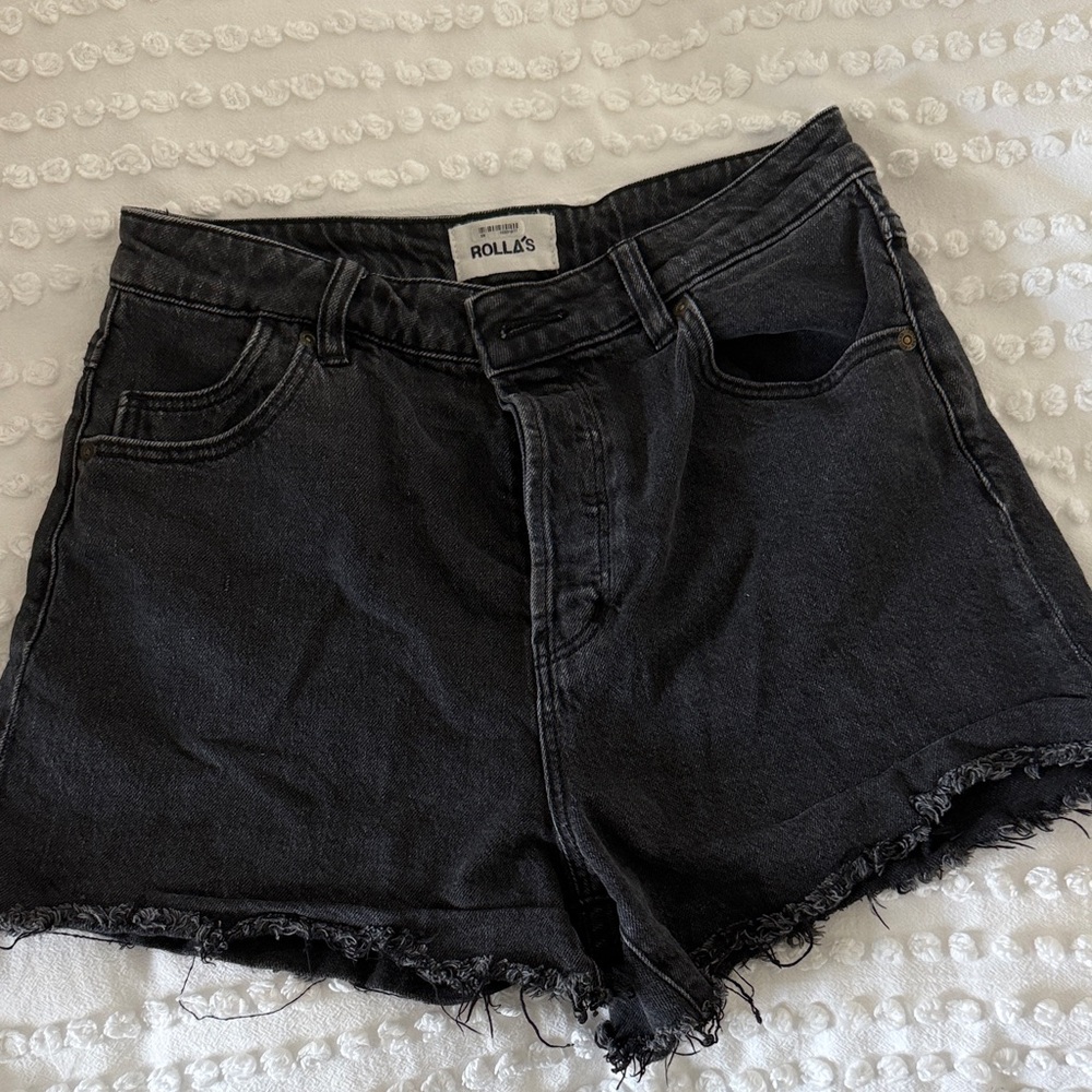 ROLLA'S Women's Charcoal Jean Shorts